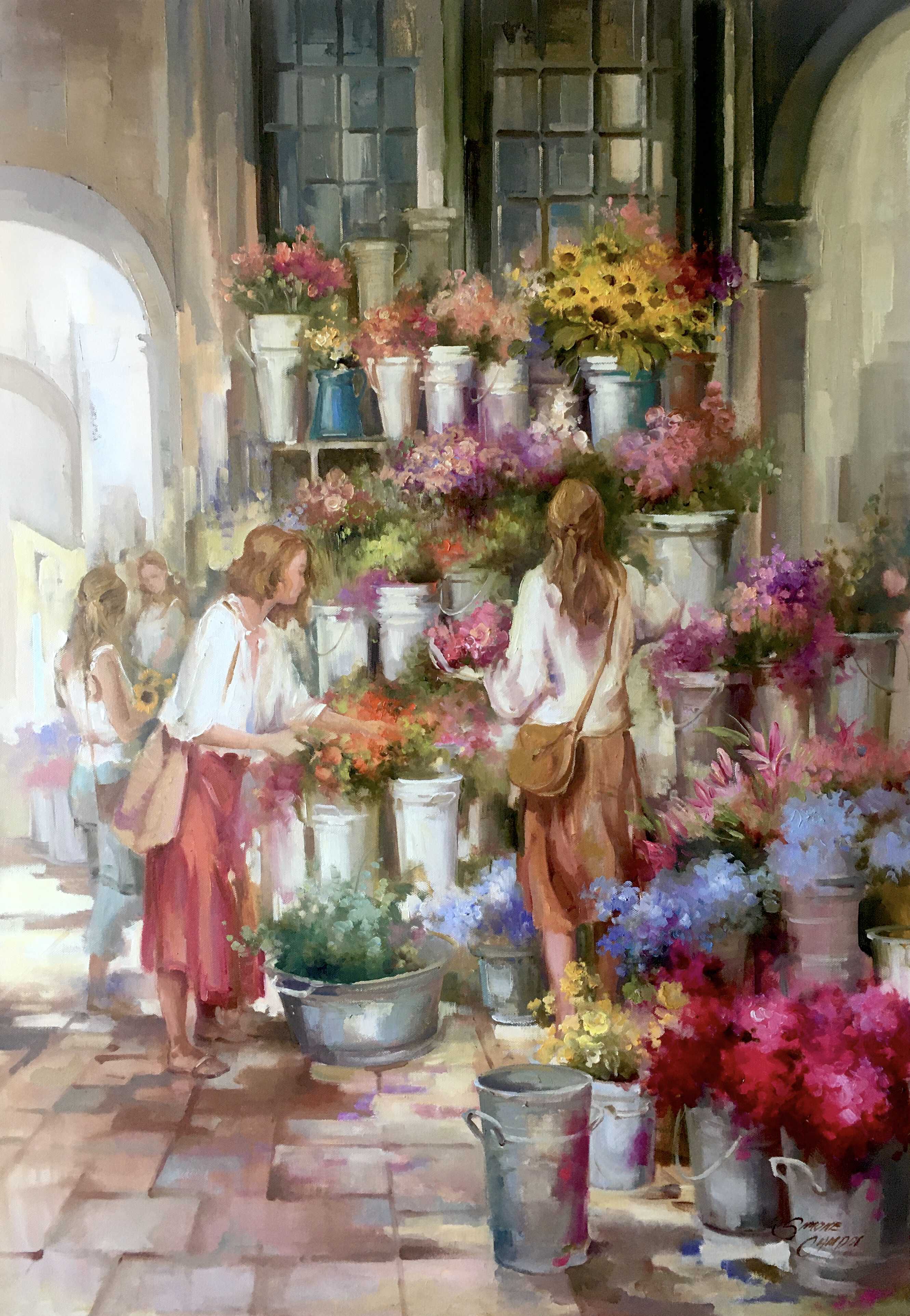 Flower market in France